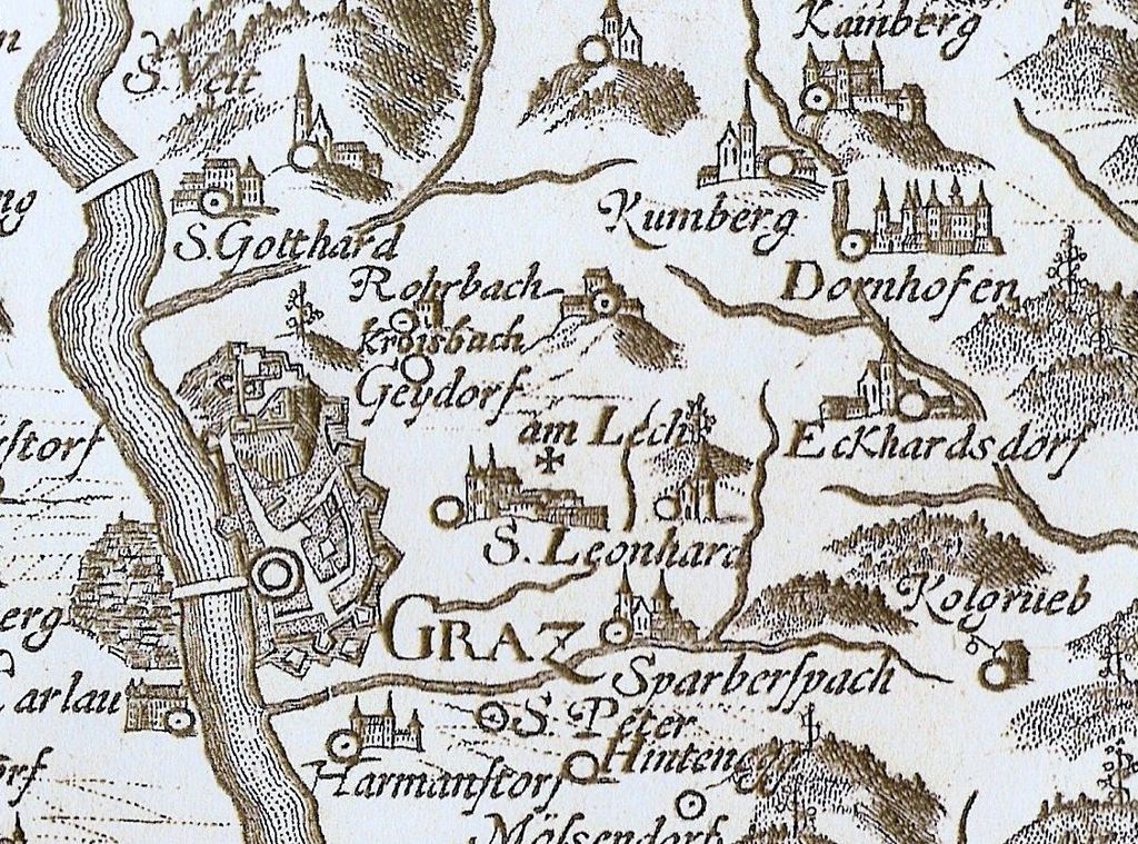 Datei:1681, Vischer-Plan, Ausschnitt Rohrbach.jpg